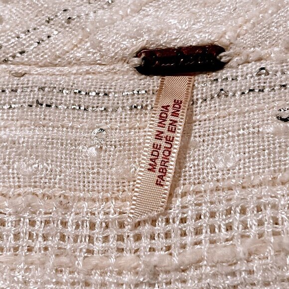 Free People Womens Get Over It Top Shimmer Silver V Neck Relaxed Boho Medium - Picture 5 of 10